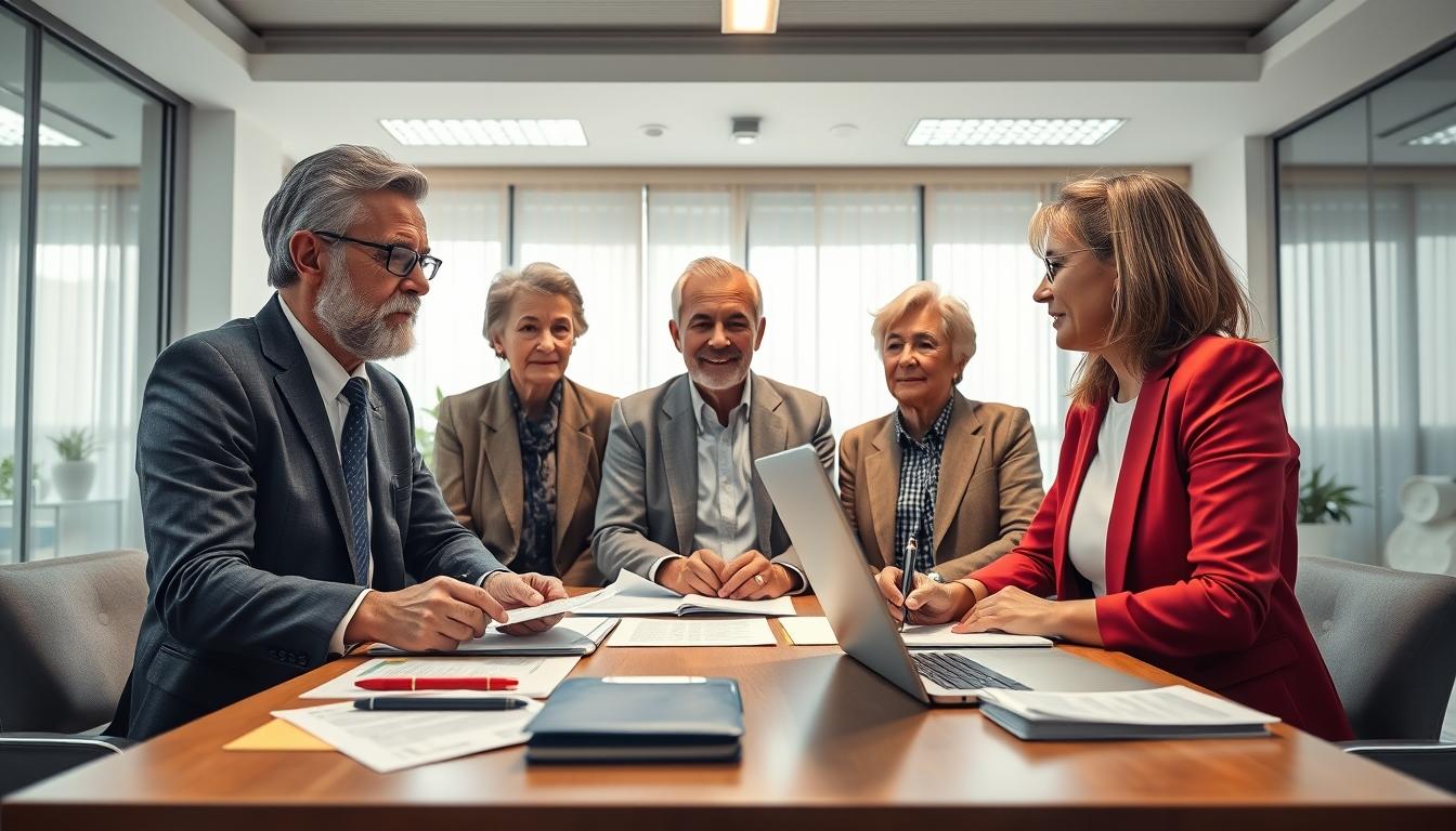 Family elder care planning discussion